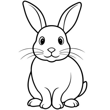 Charming Cartoon Bunny Art clipart