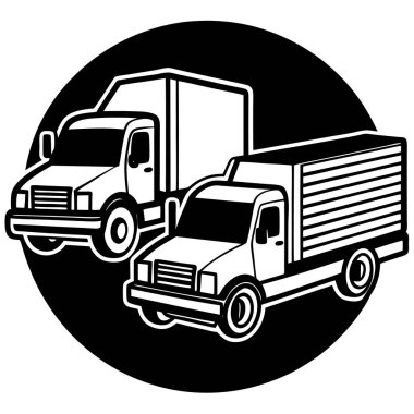 Cartoon Delivery Truck Illustration clipart