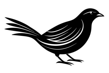 Minimalist Bird in Motion Line Art with Elongated and Pointed Wings clipart