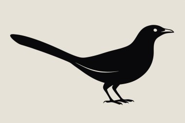 Minimalist Bird in Motion Line Art with Elongated and Pointed Wings clipart