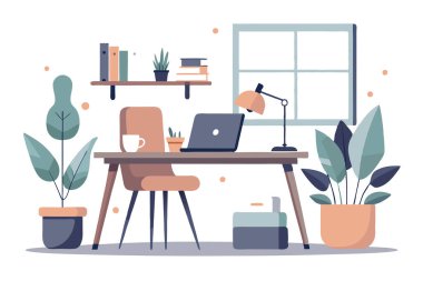 Minimalist İçişleri Bakanlığı Tasarımı Geniş Pencere ve Modern Mobilyalar