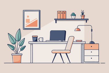 Minimalist İçişleri Bakanlığı Tasarımı Geniş Pencere ve Modern Mobilyalar