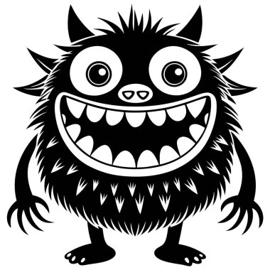 Fun and Playful Cartoon Monsters Vector Illustration clipart