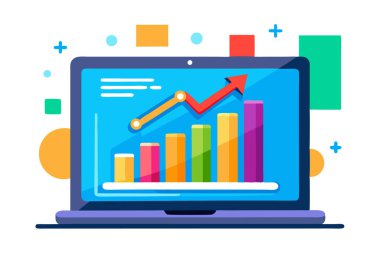 Laptop 'ta Dijital Grafik Sunumu