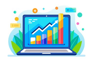 Laptop 'ta Dijital Grafik Sunumu