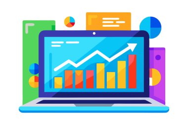 Laptop 'ta Dijital Grafik Sunumu