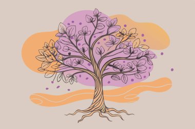 Lush Hills ve Twisting Majestic Tree 'nin Tuhaf Manzarası