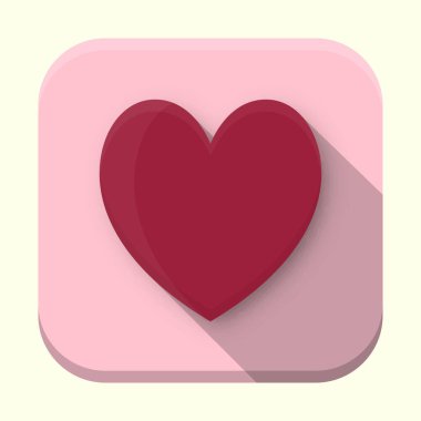 Pembe kalp ikonu. Kalp uygulama simgesi. Harika kalp uygulama simgesi.