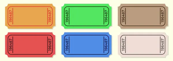 Renkli, eski boş biletler.