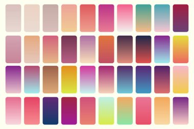 Yumuşak renkli eğimler ayarlandı. Yumuşak gradyan koleksiyonu