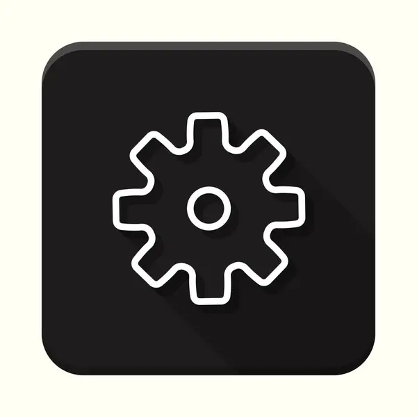 Siyah ve beyaz ayarları uygulama simgesi. Ayarlar simgesi.
