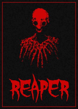 Azrail posteri. Korkunç kafatası posteri