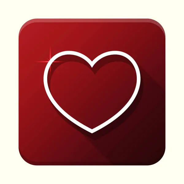 Kırmızı zarif kalp uygulaması simgesi