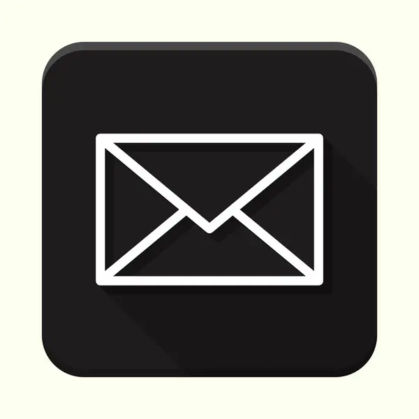 Siyah ve beyaz posta uygulaması simgesi.