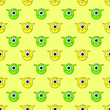 Tatlı renkli şeker canavarlarıyla kusursuz desenli. Bebek kıyafetleri