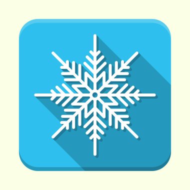 Kar tanesi mavisi uygulama simgesi. Kar Noel simgesi