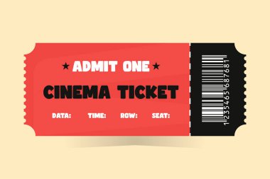 Kızıl sinema barkodlu bir bilet kabul etti.