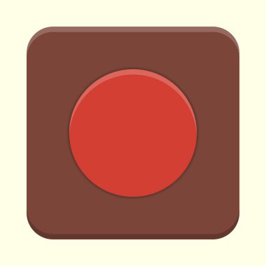 Uygulama düğmesi simgesini kaydet. Kırmızı düğme uygulama simgesi