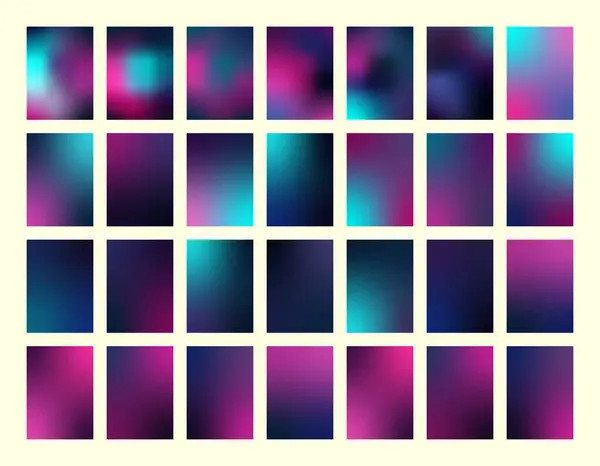 Gradyan arka plan ayarlandı. Siberpunk neon gradyan arkaplan koleksiyonu