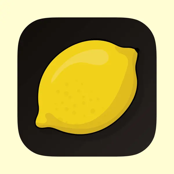 Limon uygulama simgesi. Lemon uygulama vektör simgesi