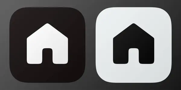 Siyah beyaz uygulama simgeleri. Ev başvuru simgeleri