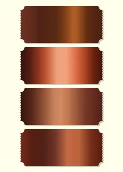  Boş bronz bilet seti. Bronz biletler