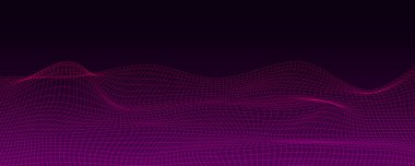 Pembe 3D soyut ızgara arkaplan. Çizgileri olan soyut mor arkaplan