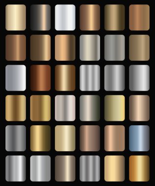 Metal eğimleri ayarlandı. Metal gradyan koleksiyonu