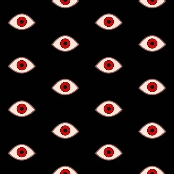 Kırmızı gözler kusursuz desen. Korkunç gözler deseni