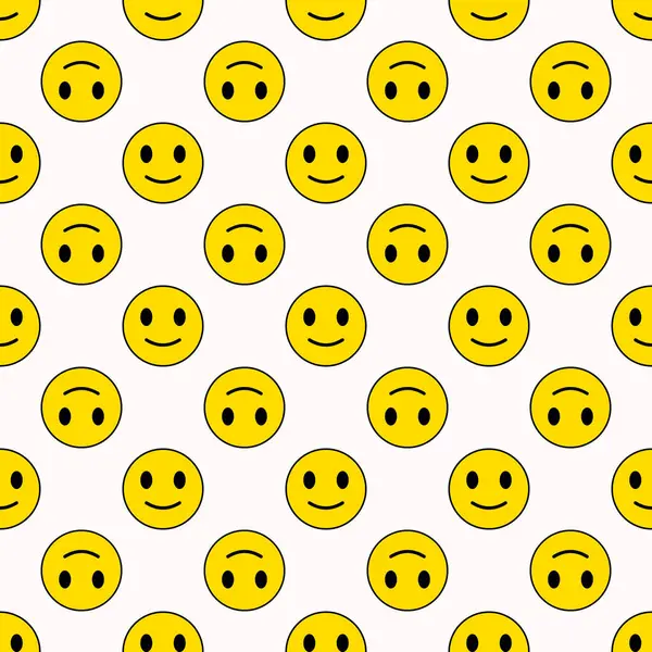 Sarı gülüşlü kusursuz bir desen. Gülümse deseni