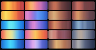 Renkli gradyanlar ayarlandı. Renk metali eğimleri