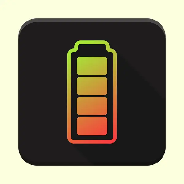 Cep telefonu pil uygulaması simgesi. Siyah pil simgesi