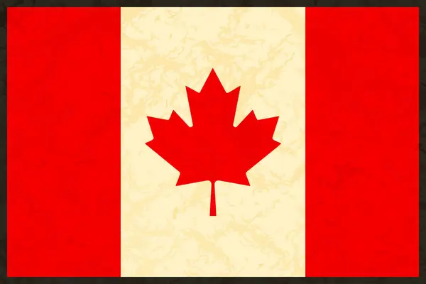 Antika desenli Kanada bayrağı. Kağıt Kanada bayrağı