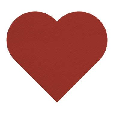 Kırmızı desenli kağıt kalp şeklindeki çıkartma tasarımı ögesi