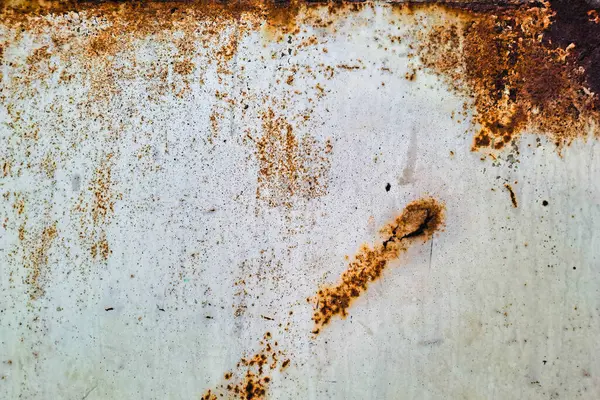 Paslı beyaz metal yüzey dokusunun portresi