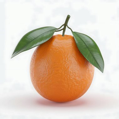 Fresh tangerine orange fruit isolated on white background clipart