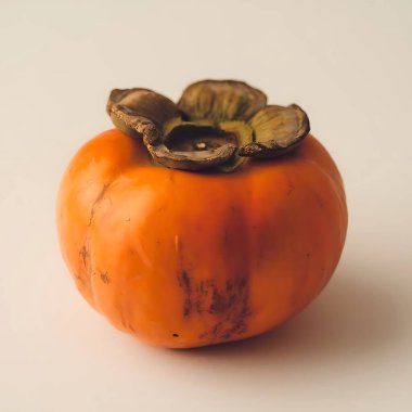 Persimmon fruit isolated on white background clipart