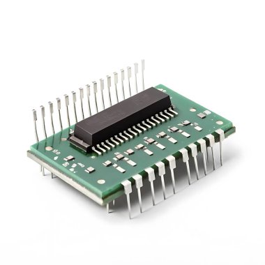 Demultiplexer IC isolated on a white background clipart