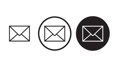 harf e- posta simgesi siyah taslağı web sitesi tasarımı ve mobil koyu kip uygulamaları için beyaz arkaplan üzerinde Vektör illüstrasyonuName