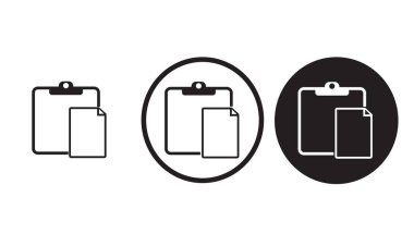 Web sitesi tasarımı ve mobil karanlık mod uygulamaları için siyah ana hatlı logoyu kopyala simge yapıştırıcısı Beyaz arkaplan üzerinde Vektör illüstrasyonuName