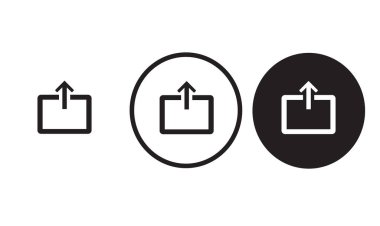 Web sitesi tasarımı ve mobil karanlık mod uygulamaları için siyah ekran ana hatlarını beyaz bir arkaplanda Vektör illüstrasyonunu paylaş