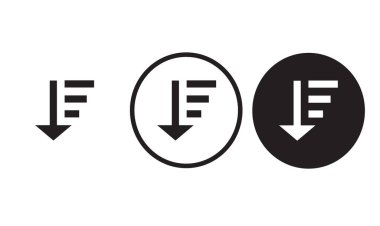 Web sitesi tasarımı ve mobil karanlık mod uygulamaları için indirilen simge siyah taslağı beyaz arkaplan üzerinde Vektör illüstrasyonuName