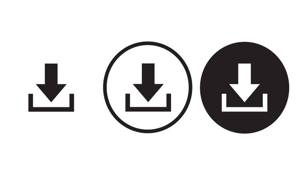 скачать черные контуры значков для дизайна веб-сайта и мобильных приложений темного режима Векторные иллюстрации на белом фоне