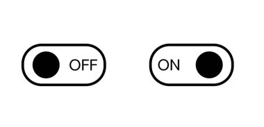 Web sitesi tasarımı ve mobil karanlık kip uygulamaları için beyaz arkaplan üzerindeki simge çizelgesini aç / kapat