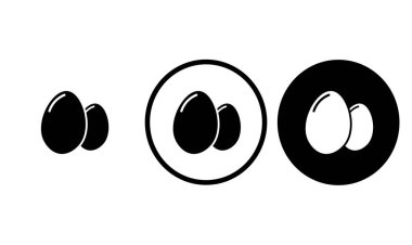 Web sitesi tasarımı ve mobil karanlık mod uygulamaları için simge yumurta siyahı taslağı beyaz arkaplanda Vektör illüstrasyonuName