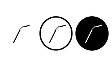 Web sitesi tasarımı ve mobil karanlık mod uygulamaları için simge Plastik Hasır ana hatları beyaz arkaplan üzerinde Vektör illüstrasyonu