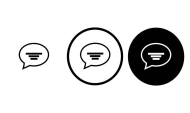 Web sitesi tasarımı ve mobil karanlık mod uygulamaları için simge yorumları beyaz arkaplan üzerinde Vektör illüstrasyonu