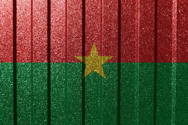 Bandera Texturizada Burkina Faso Pared Metálica Fondo Geométrico Abstracto Natural —  Fotos de Stock