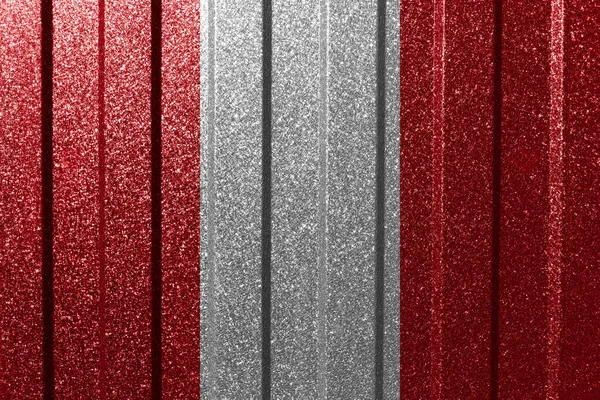 Textured Flag Peru Metal Wall Colorful Natural Abstract Geometric Background — Stock Photo, Image