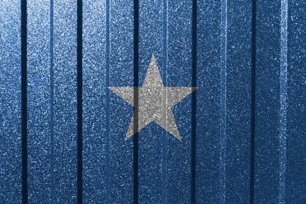 Σημαία Σομαλίας Μεταλλικό Τοίχο Πολύχρωμο Φυσικό Αφηρημένο Γεωμετρικό Υπόβαθρο Γραμμές — Φωτογραφία Αρχείου
